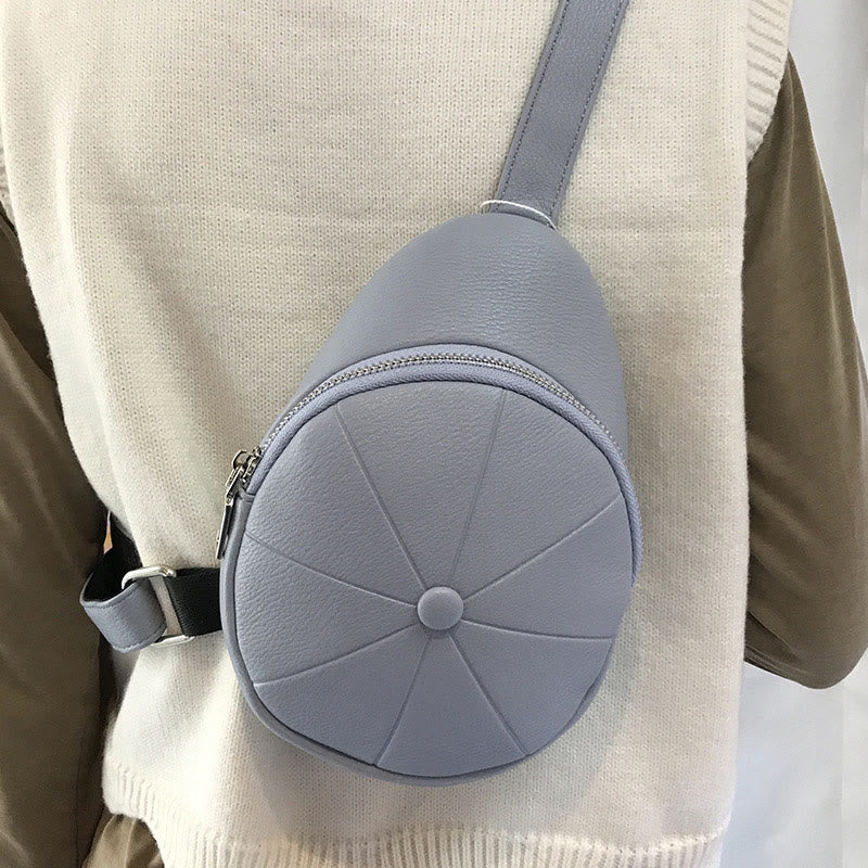 Schultertasche mit rundem Muster für Damen, einfache Umhängetasche