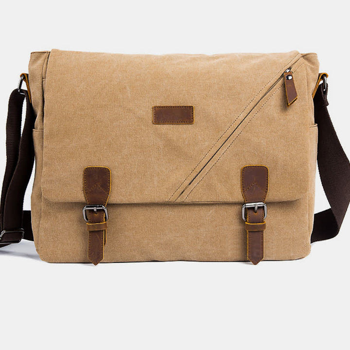 Herren Canvas Messenger Bag Retro Schulter Crossbody Rucksack Geldbörse