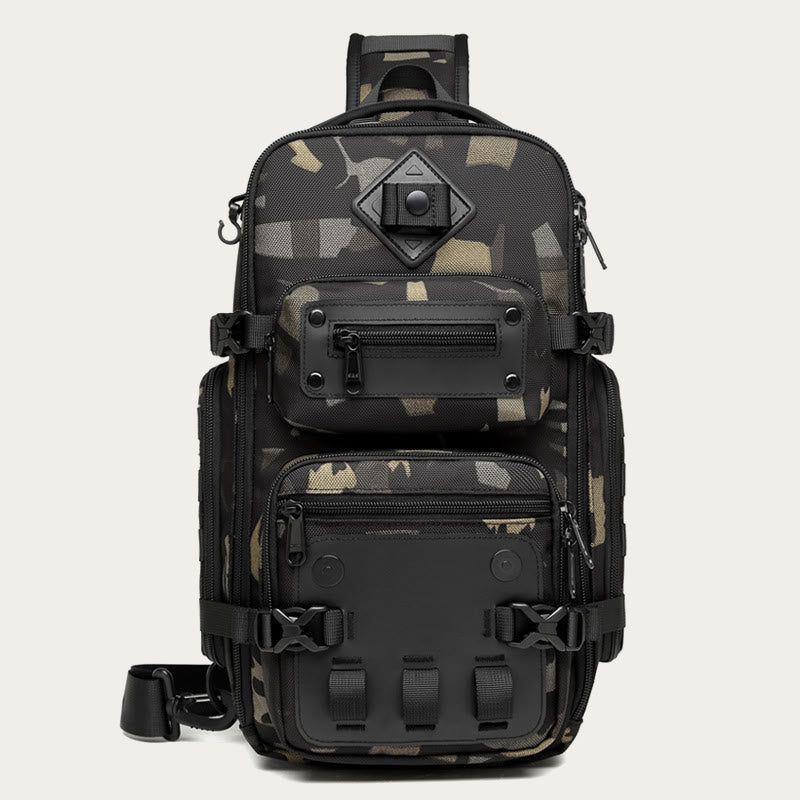 Schultertasche für Herren, Outdoor-Sport, Crossbody, taktische Brusttasche