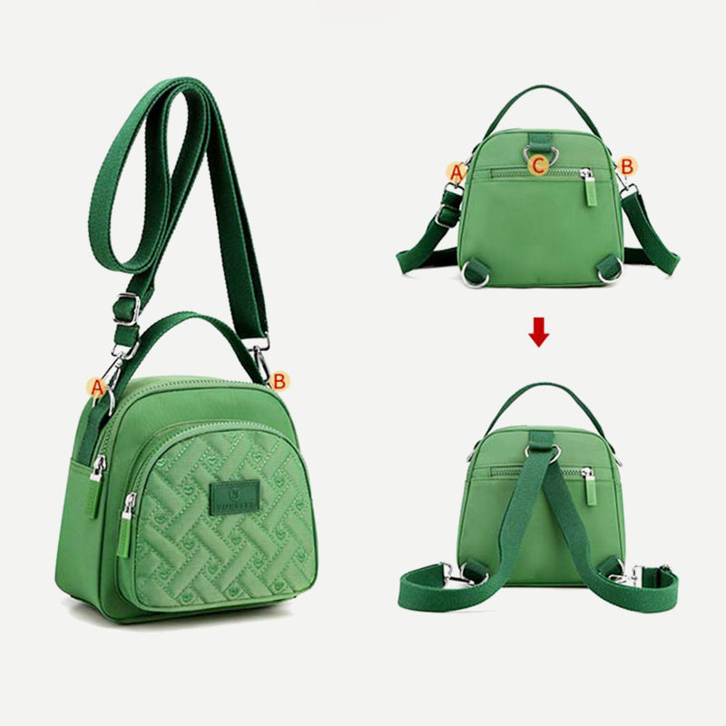 Funktionelle Damen-Geldbörse, leichter, geräumiger Umhängetasche aus Nylon, Mini-Rucksack
