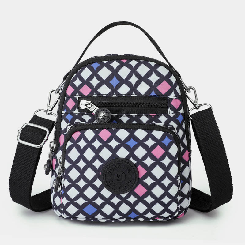 Schultertasche mit Blumenmuster für Damen, Crossbody-Rucksack, Mehrzweck-Umhängetasche