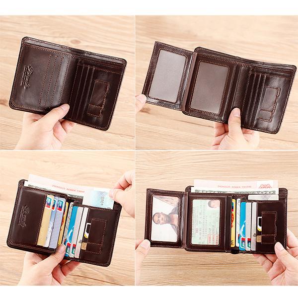RFID Multifunktionale Lederbrieftasche