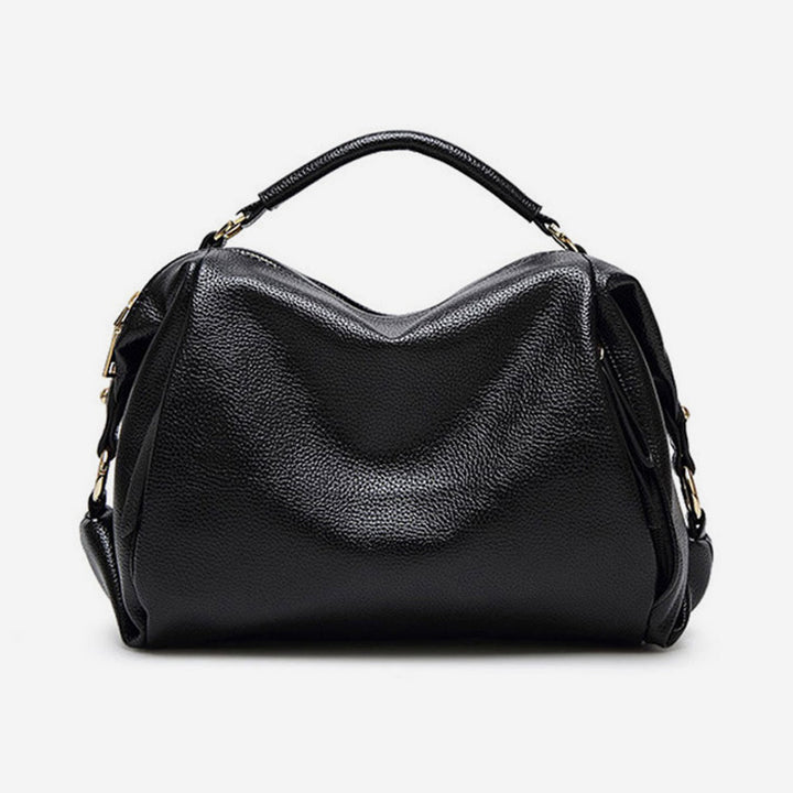 Damen Umhängetasche, elegante Handtasche mit großem Fassungsvermögen, veganes Leder, Boston-Tasche