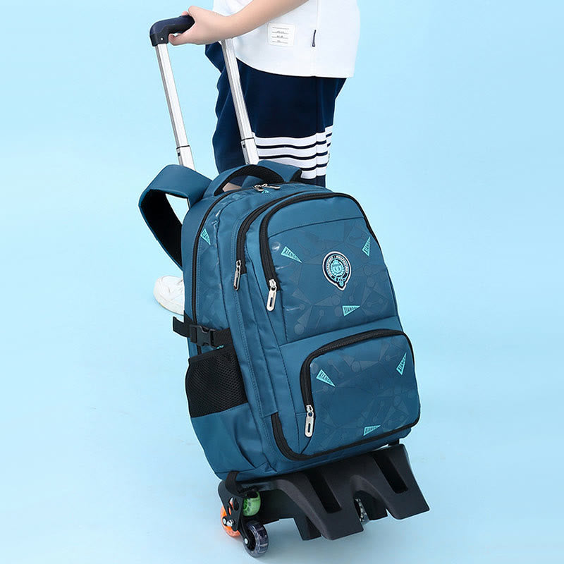 Rolling Wheels Rucksack Multifunktionale Reise-Büchertasche für Teenager Studenten