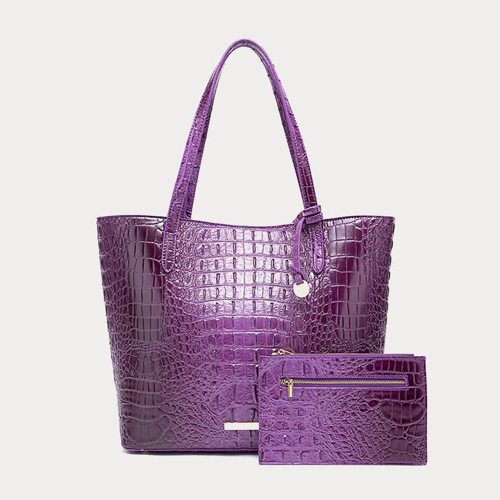 Tragetasche für Damen, tägliches Retro-Taschenset mit Krokodilmuster