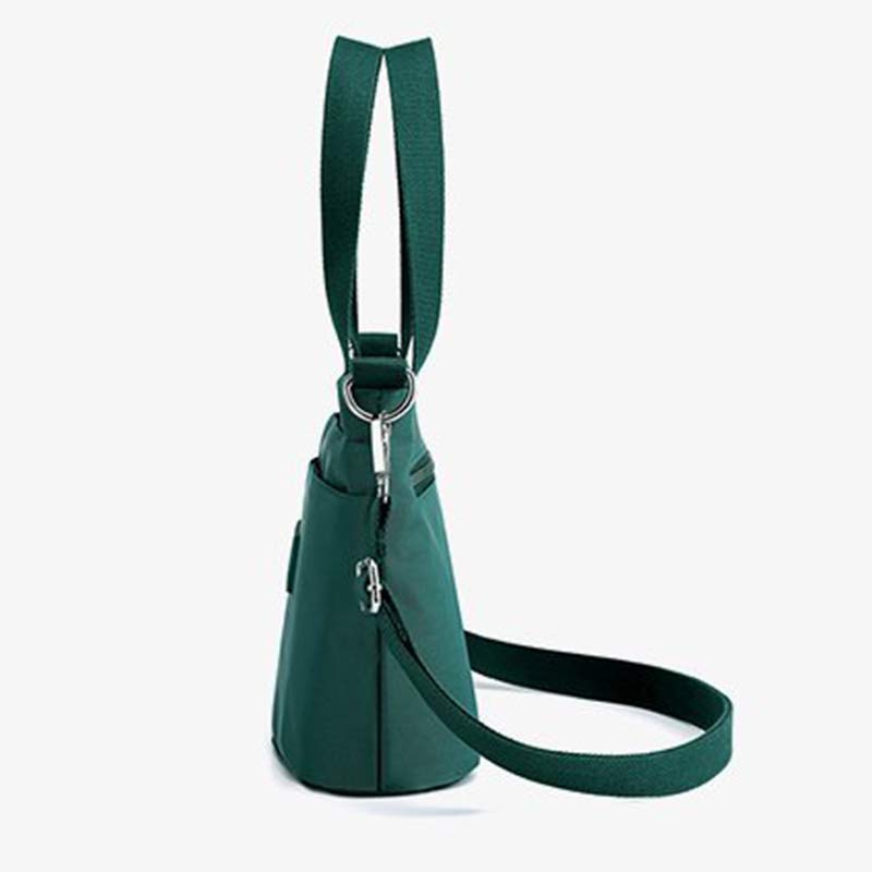 Funktionelle Umhängetasche Schultertasche Mehrere Taschen Leichte einfarbige Handtasche