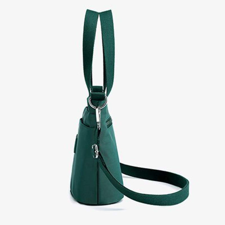 Funktionelle Umhängetasche Schultertasche Mehrere Taschen Leichte einfarbige Handtasche
