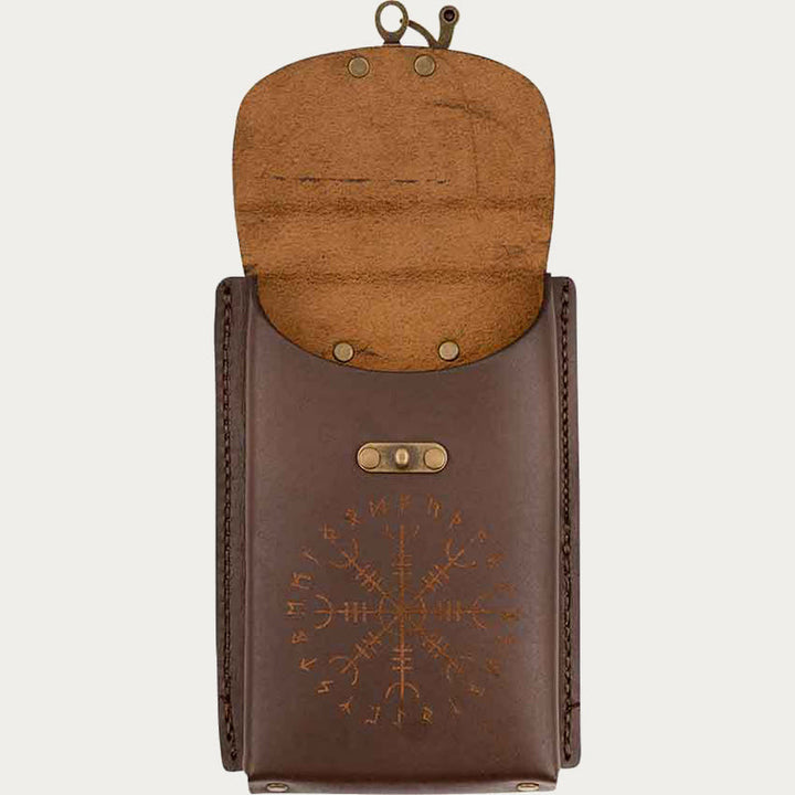Mittelalterliche Gürteltasche für Cosplay, Retro-Leder, Handytasche