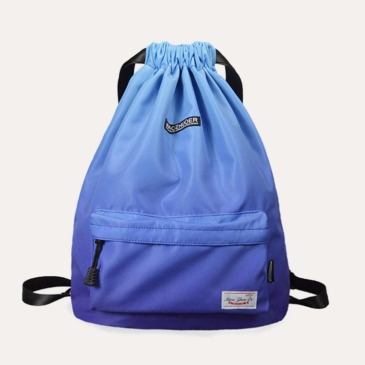 Wasserdichter Nylon-Rucksack mit großer Kapazität und Kordelzug für Sport, Schwimmen, Yoga
