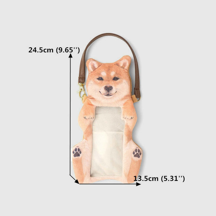 Handytasche für Damen, süßer Shiba Inu, transparenter Touchscreen