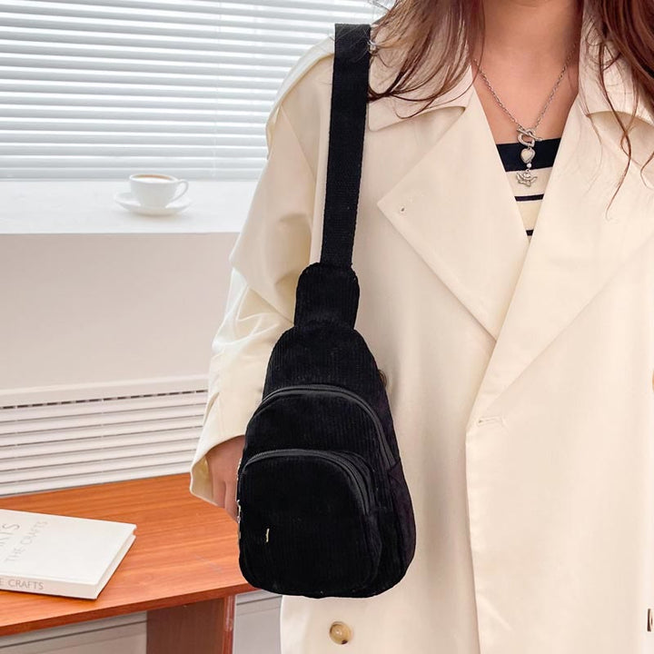 Schultertasche für Damen, lässiger kleiner Umhängerucksack aus Segeltuch