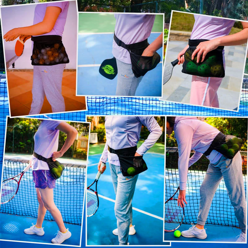 Tennisball-Netztasche für Teenager, verstellbare Gürteltasche zur Aufbewahrung