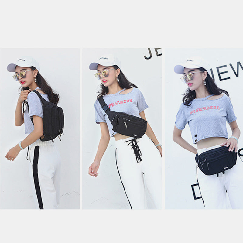 Hüfttasche für Damen und Herren, Brusttasche mit mehreren Taschen, Umhängetasche