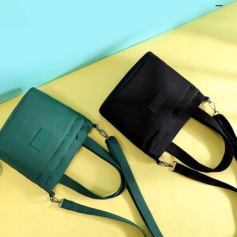 Funktionelle Umhängetasche Schultertasche Mehrere Taschen Leichte einfarbige Handtasche