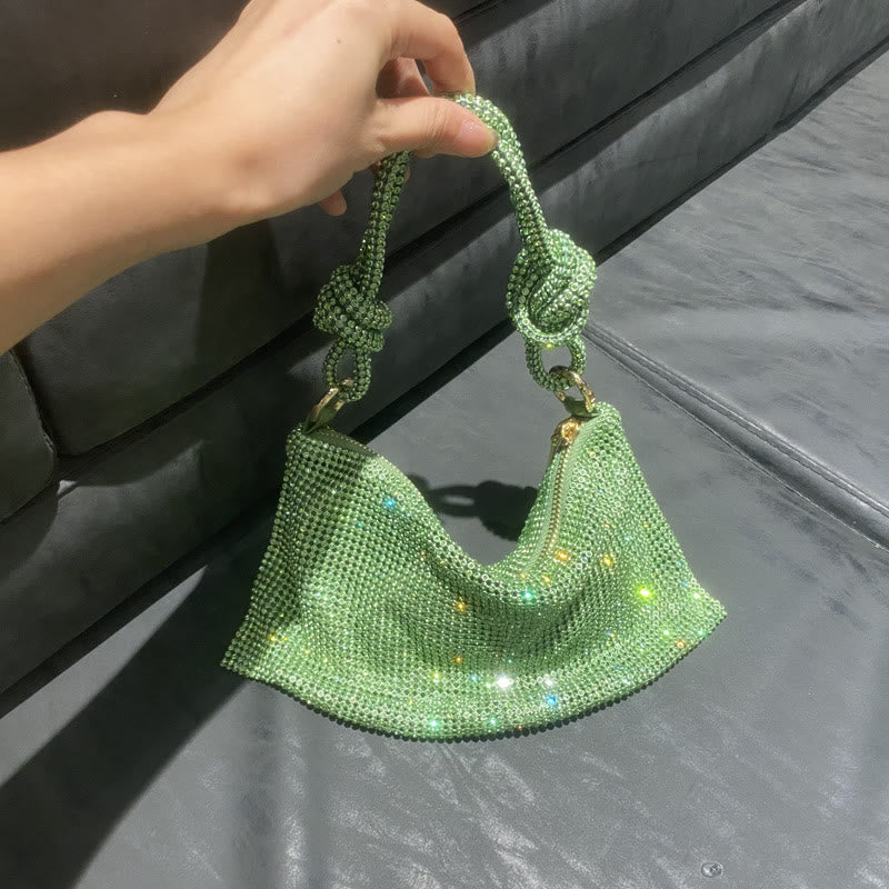 Umhängetasche für Damen mit funkelnden Diamanten, mehrere Farben, Handtasche