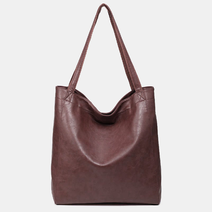 Extra große Tragetasche aus weichem PU-Leder für Damen