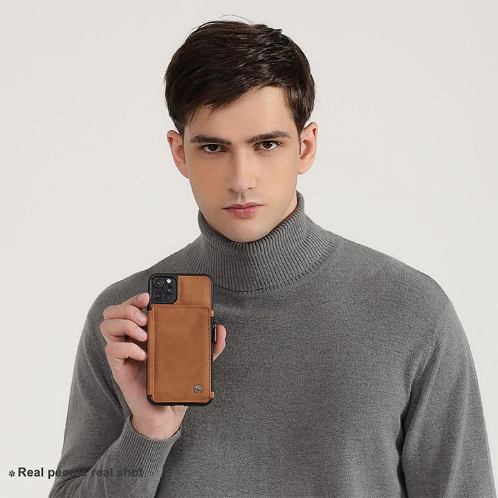 2 IN 1 Anti-Diebstahl RFID Telefon Tasche Brieftasche Smartphone Fall Kompatibel mit iPhone