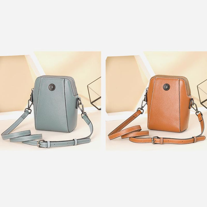 Handytasche für Damen Vintage Custom Mini Umhängetasche aus Rindsleder