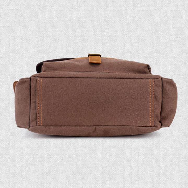 Vintage Messenger Bag aus Canvas mit großem Fassungsvermögen 
