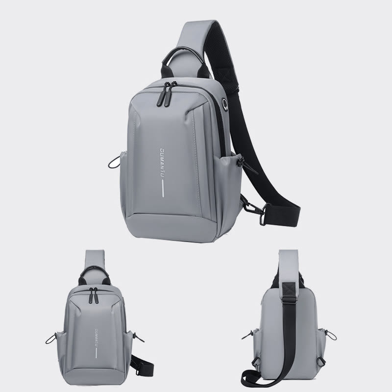 Schultertasche für Herren, für die tägliche Reise, Brusttasche mit großem Fassungsvermögen