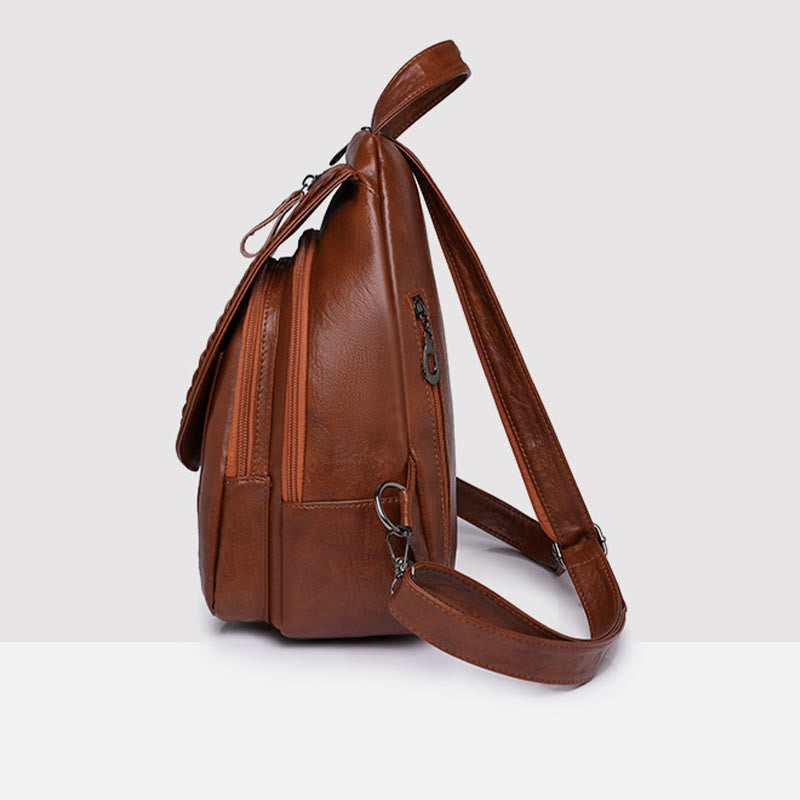 Twist Clamshell Lederrucksack Convetible Sling Bag für Damen