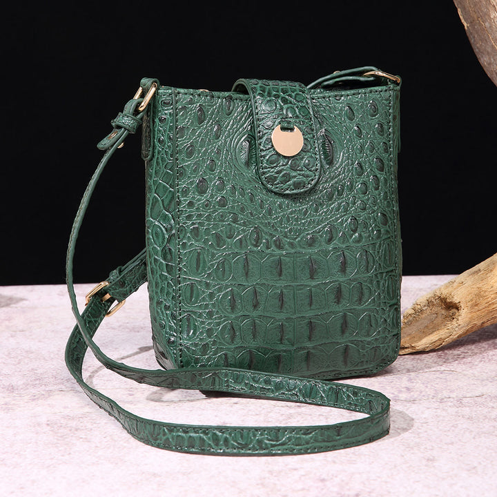 Umhängetasche für Damen, Retro-Krokodilmuster, Handytasche