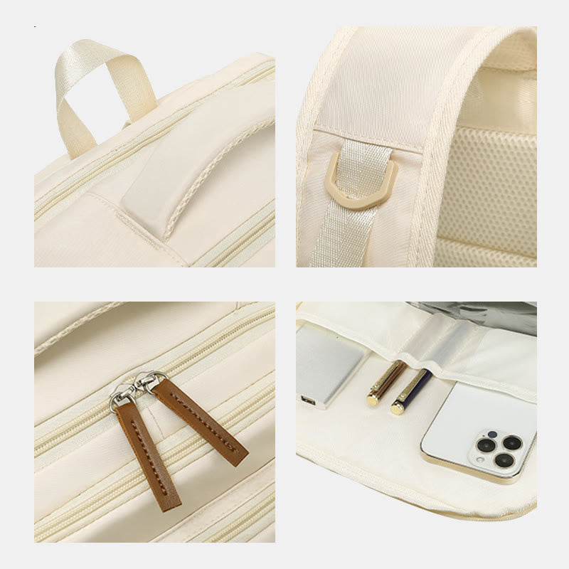Rucksack für Damen, große Kapazität, minimalistischer Reise-Laptop-Tagesrucksack aus Nylon