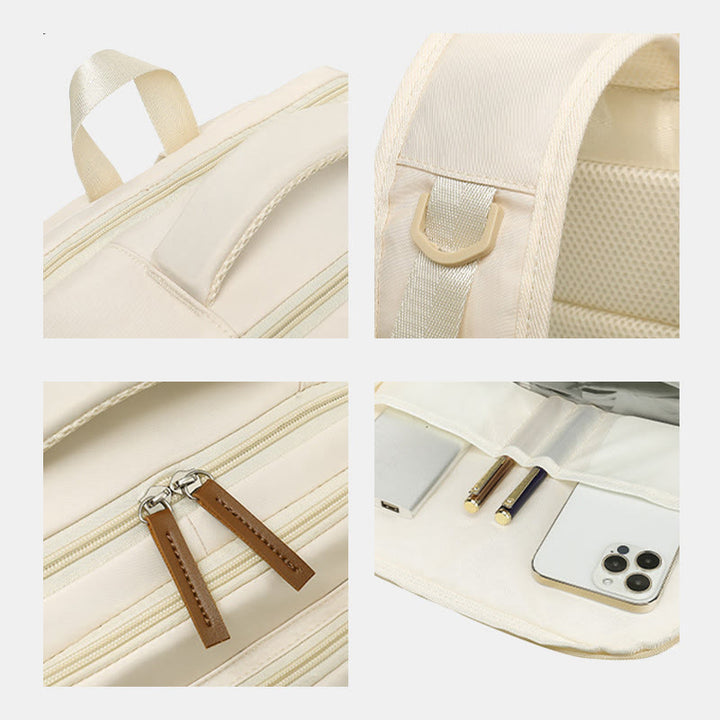 Rucksack für Damen, große Kapazität, minimalistischer Reise-Laptop-Tagesrucksack aus Nylon