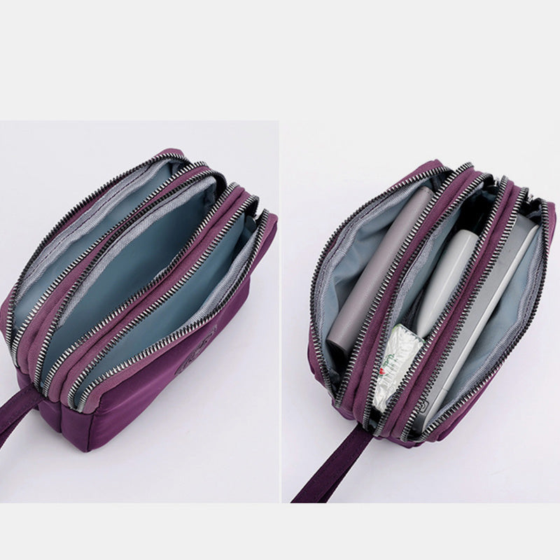 Großes Fassungsvermögen Armband-Geldbörse aus wasserdichtem Nylon, Handtasche, Clutch, Geldbörse für Damen