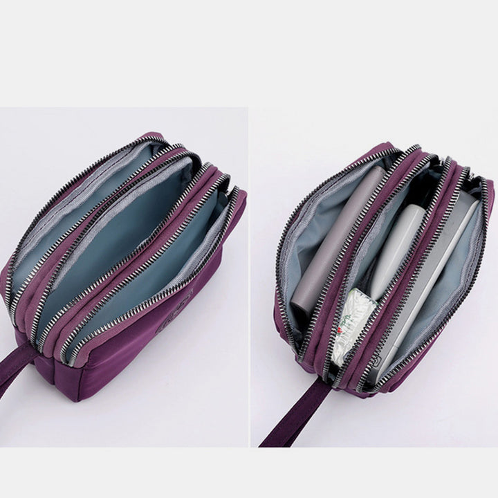 Großes Fassungsvermögen Armband-Geldbörse aus wasserdichtem Nylon, Handtasche, Clutch, Geldbörse für Damen