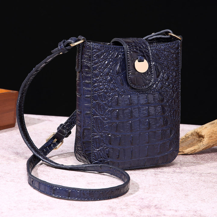 Umhängetasche für Damen, Retro-Krokodilmuster, Handytasche