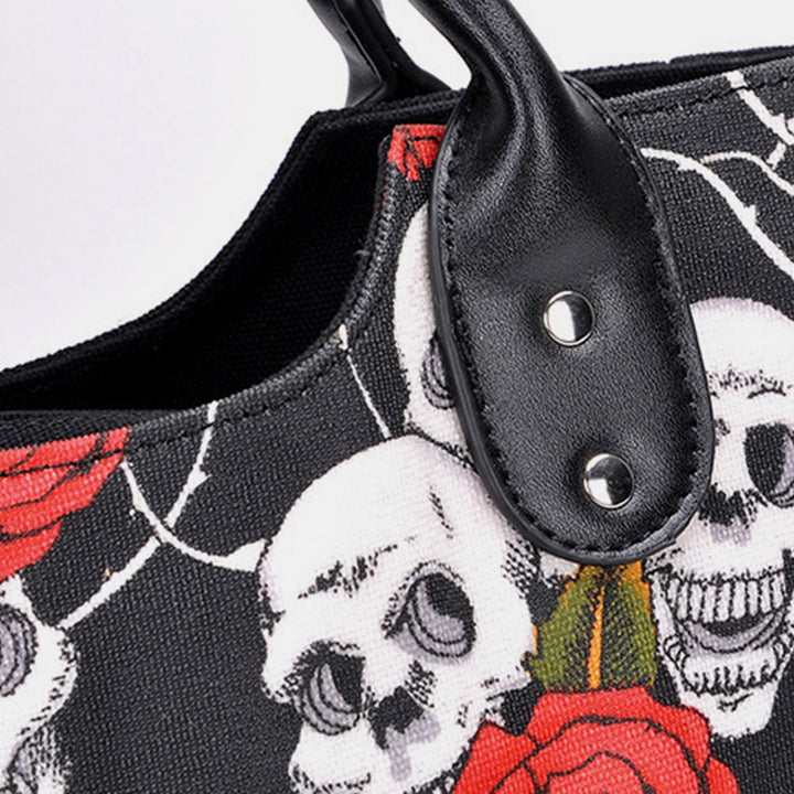 Große Umhängetasche mit Totenkopf-Print