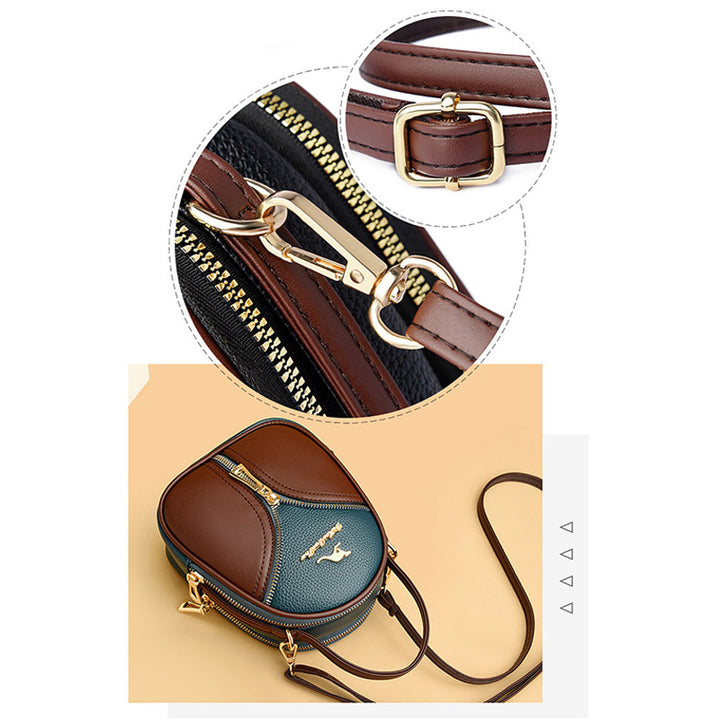 Kleine Crossbody-Handytasche für Damen, Handy-Schultertasche aus Leder
