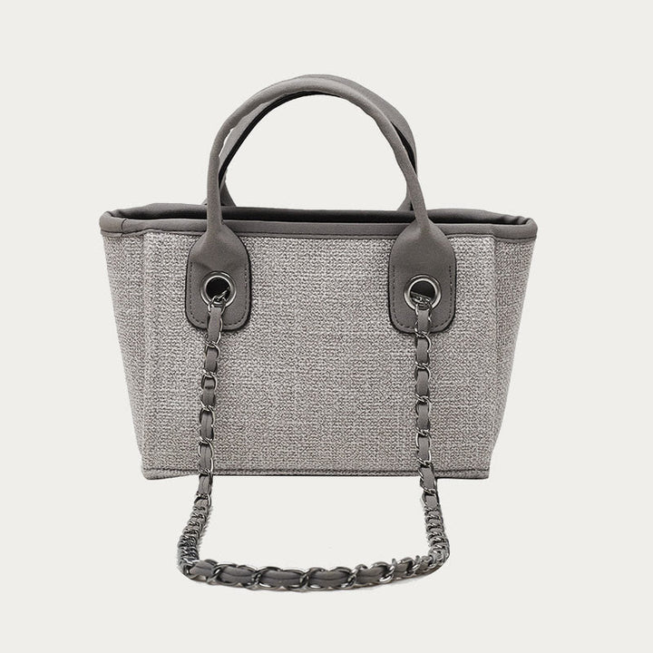Umhängetasche aus Canvas für Damen mit Kettenriemen