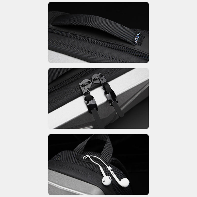 Modische Schultertasche für Herren, wasserdicht, robust, mit USB-Ladeanschluss