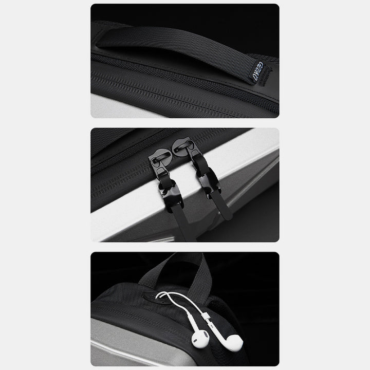 Modische Schultertasche für Herren, wasserdicht, robust, mit USB-Ladeanschluss