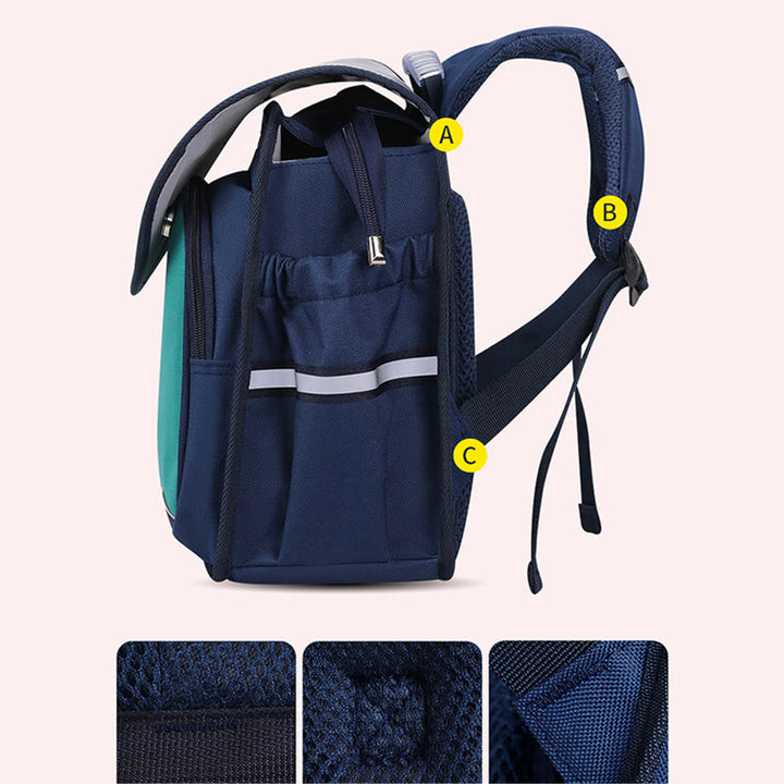 Rucksack für Kinder, leicht zu tragen, horizontale Clamshell-Kindergarten-Schultasche