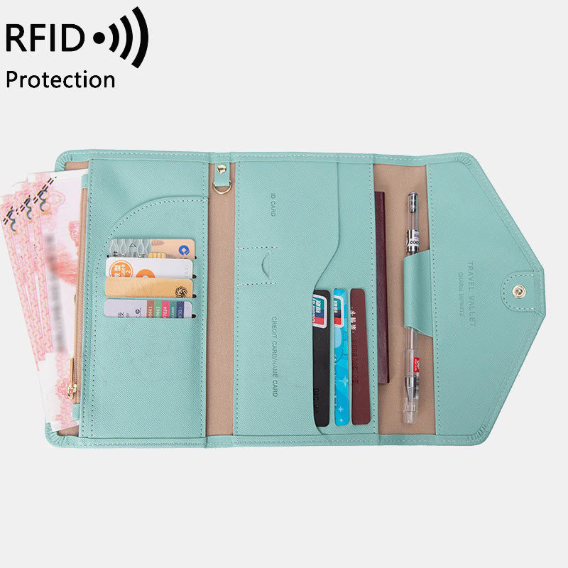 RFID-Passhülle für die Reise, ultradünne, multifunktionale Dokumententasche