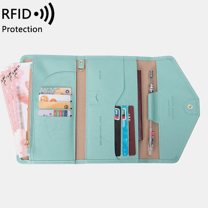 RFID-Passhülle für die Reise, ultradünne, multifunktionale Dokumententasche