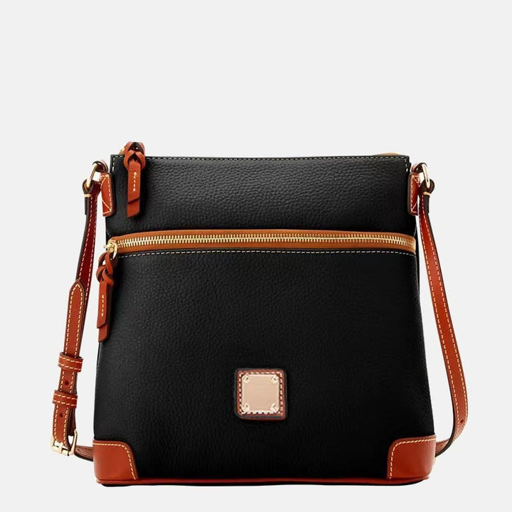 Umhängetasche für Damen, mehrfarbige Ledertasche mit Lychee-Grain-Textur
