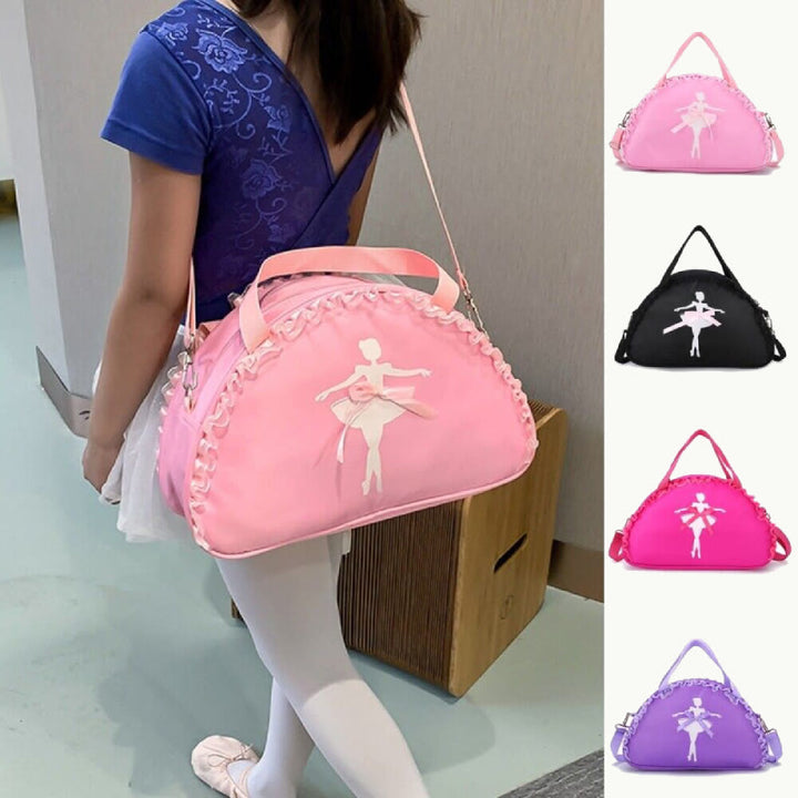 Mädchen Umhängetasche Handtasche Ballerina Muster Nylon Tanztasche