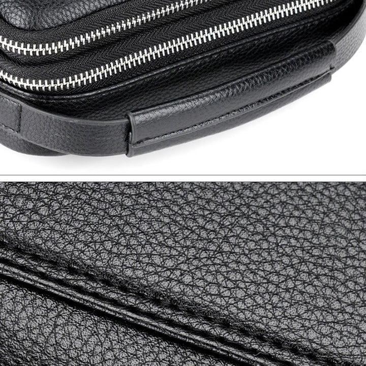 Messenger Bag für Herren aus PU-Leder, minimalistische Business-Umhängetasche