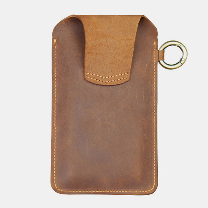 Echtes Leder Telefon Holster Universal Handy Halter Mit Gürtel Schleife