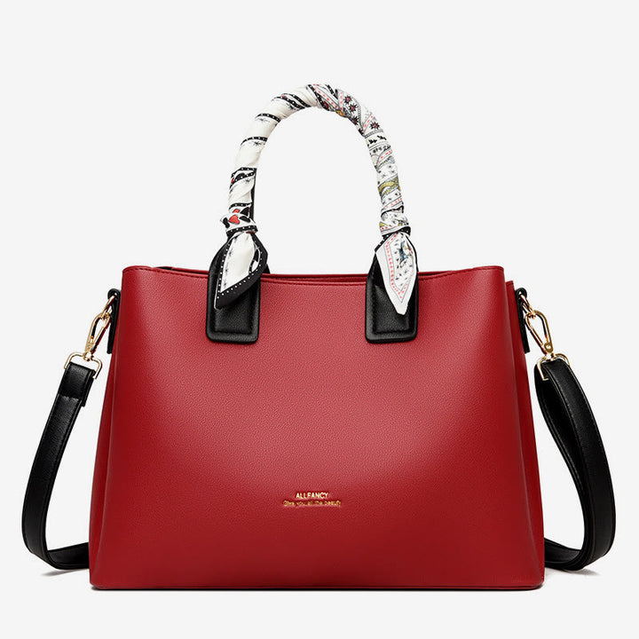 Elegante Handtasche für Damen, abnehmbarer Seidengriff, Umhängetasche für Damen