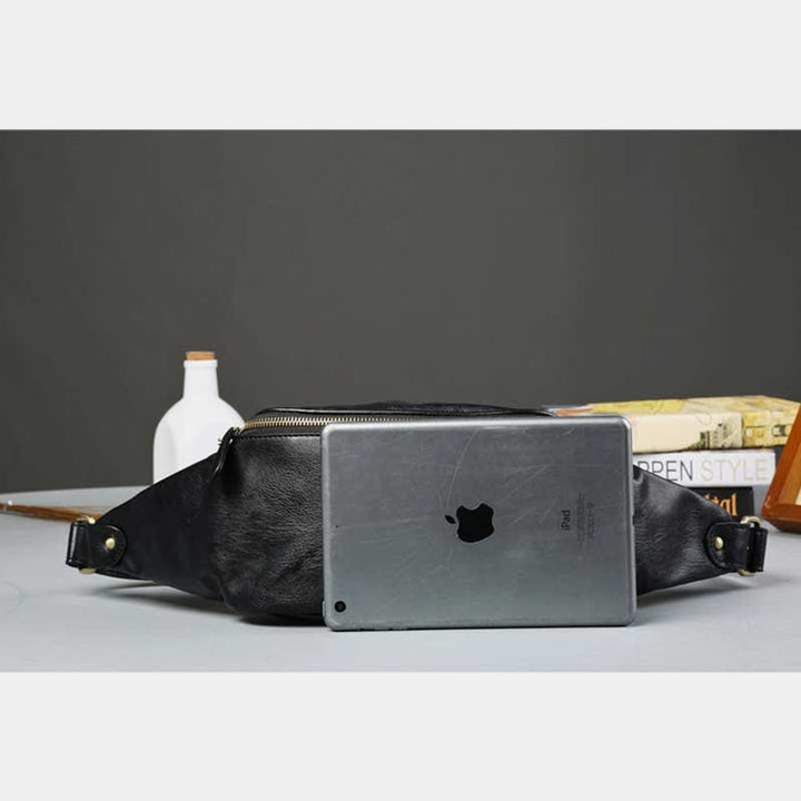 Kleine Schultertasche aus Leder, Umhängetasche, persönliche Tasche, Brust-/Schulterrucksack