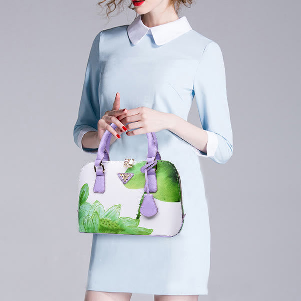 Damen Umhängetasche mit Blumenmuster, Umhängetasche, Schultertasche