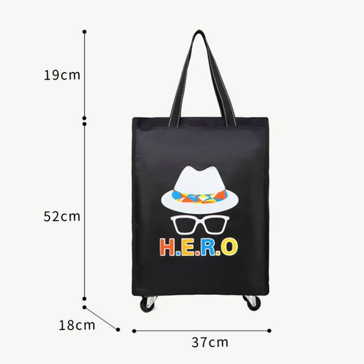 Rolling Handtasche Damen Supermarkt Shopping tragbare Reise Tote mit Rädern
