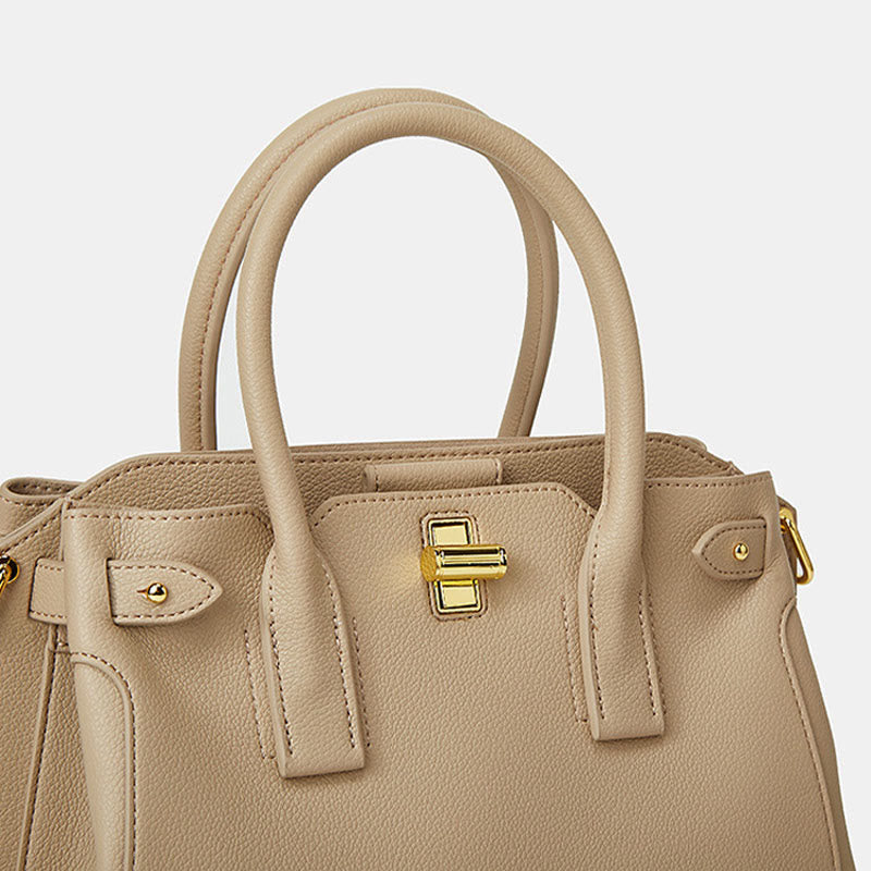 Elegante Handtasche für Damen, große, klassische Tragetasche aus veganem Leder