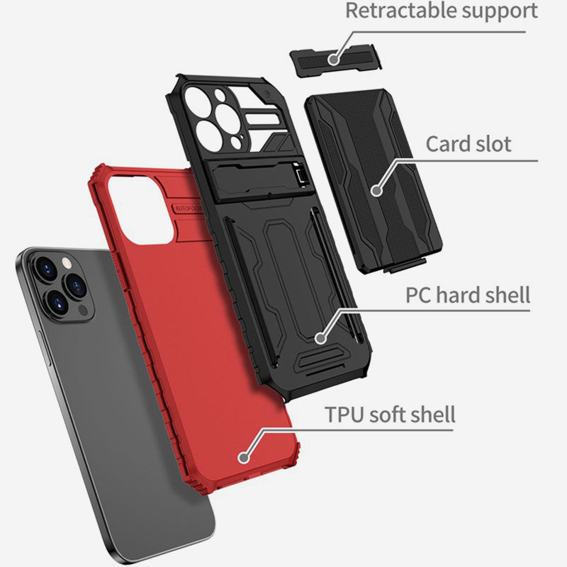 Armor Stand Kartenhalter Fallschutz Komfortable Hülle für iPhone