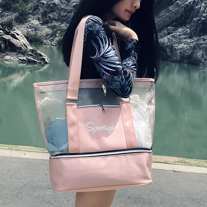 Strandtasche für Damen, Freizeitreisen, Outdoor-Sport, Fitnesstasche